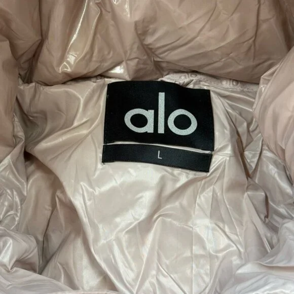 🆕 ALO YOGA 🧿 NWOT Stunner Puffer Jacket, Dusty Rose - Sz L / US 12 - 14 - Picture 14 of 15